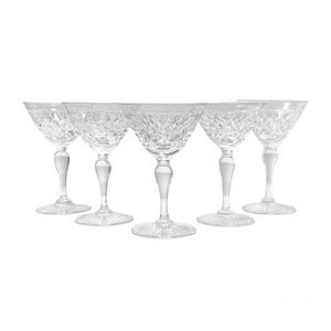 1950s Royal Brierley Set of 5 Crystal Cordial Liqueur Goblets 4 7/8” 2oz England